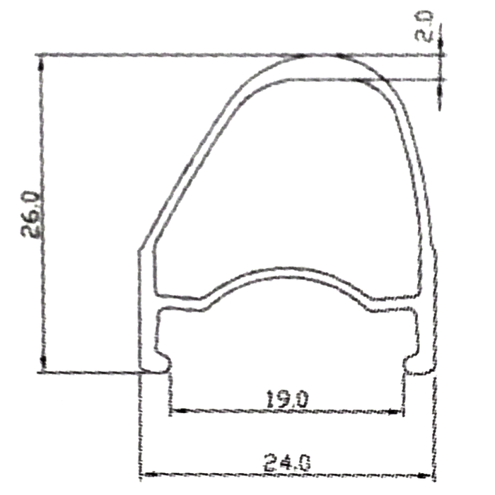 Kinlin / Borge26 XR-26RT asymmetrical rim brake 24hole