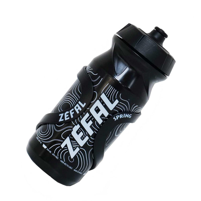Zefal 650ml bottle in black, front view