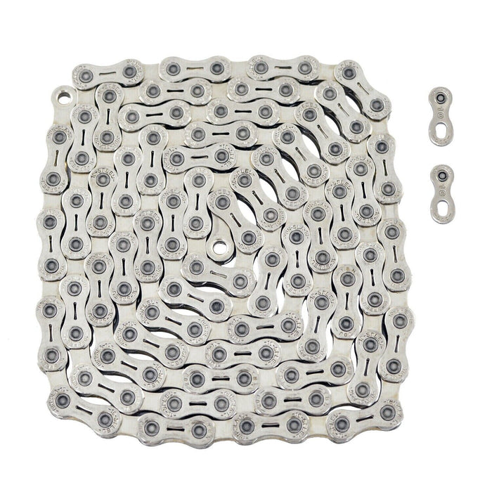 YBN 10 Speed Chain 120 Link w/ Power Lock for Shimano Sram Campagnolo , Silver