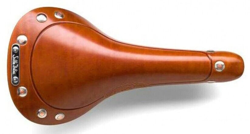 SELLE ITALIA STORICA LEATHER SADDLE - HONEY BROWN RETRO Bag & Tools Included