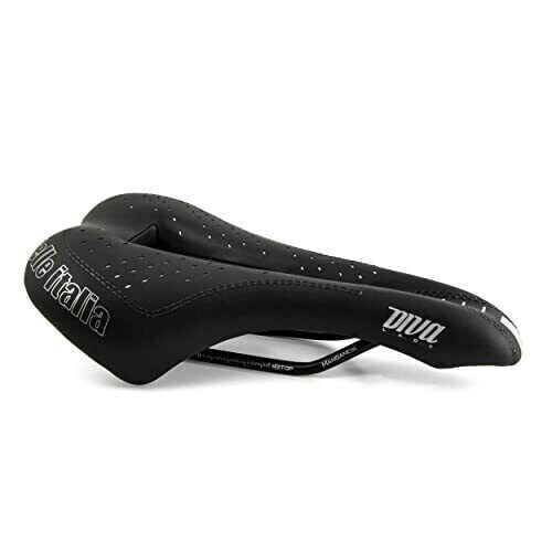 Selle Italia Diva Flow Black Women's Saddle Manganese Rail