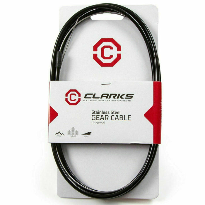 Clarks Stainless Steel Gear Cable, for All Road, Mountain MTB and Hybrid Bikes