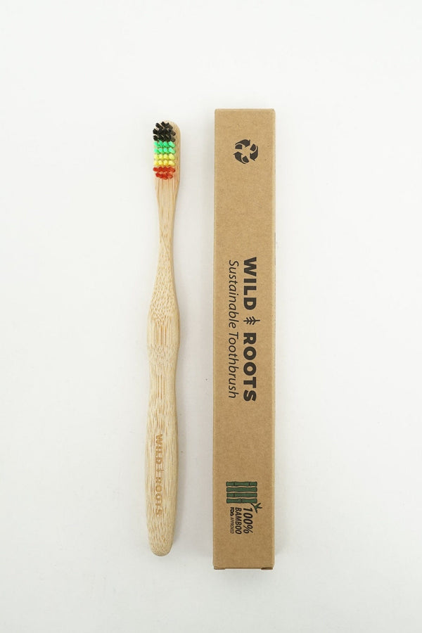 Rasta Bamboo Toothbrush Toothbrushes Wild Roots 