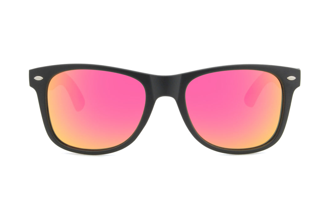 Timeless Wayfarer Stealth - Pink Mirror lens